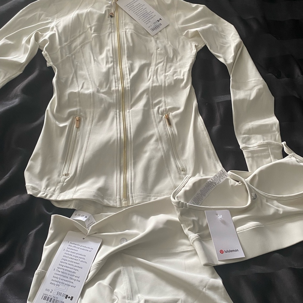 Lululemon Cream Activewear Set